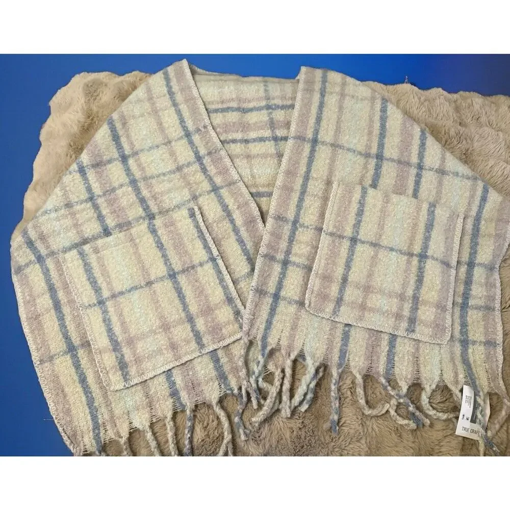 True Craft Tanzanite Combo Comfort Shawl With Pockets NWT For Indoor Or Outdoor - Picture 2 of 8